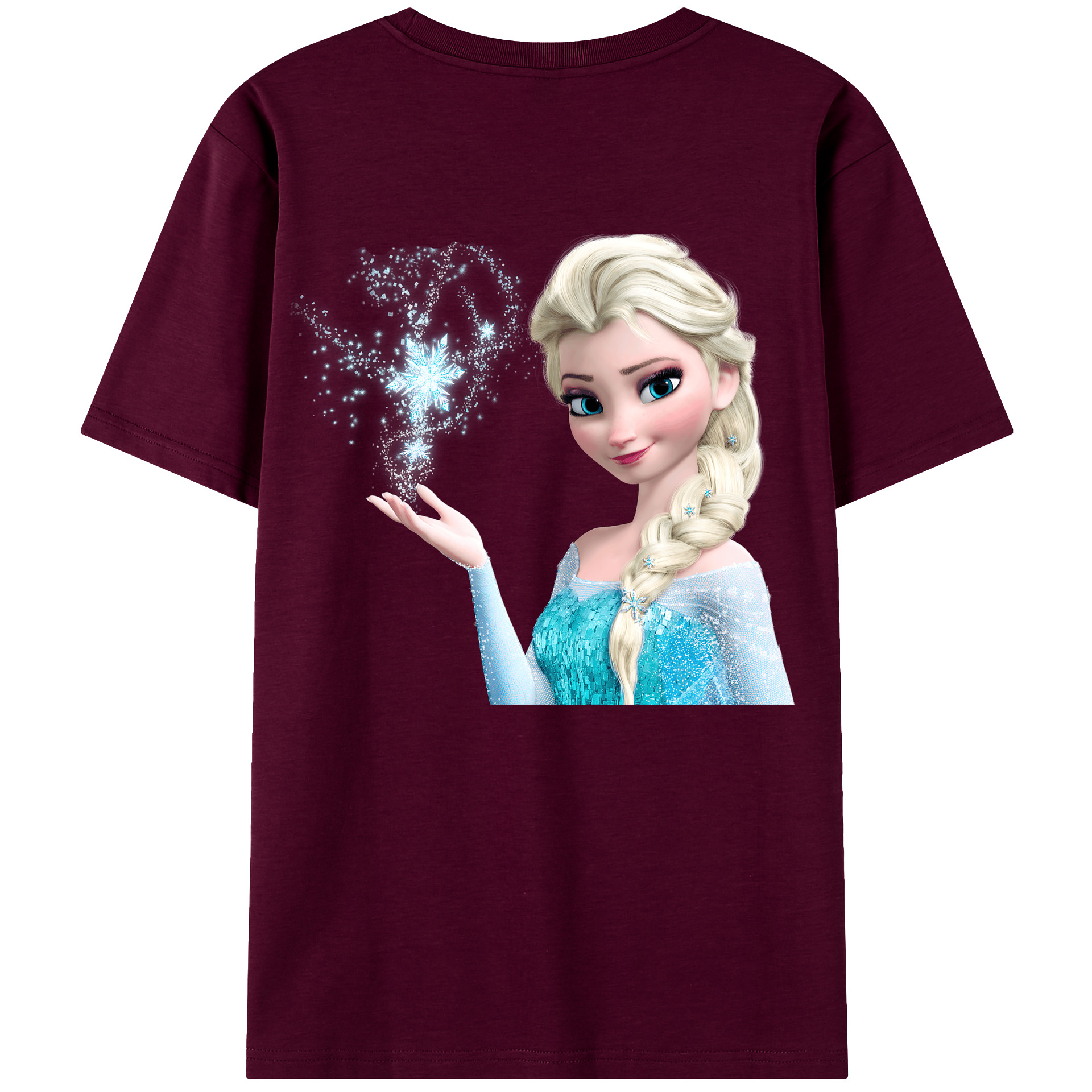 （画像用） アナと雪の女王 アンナ エルサ Frozen Anna Elsa レディース半袖Tシャツ(バックプリント)